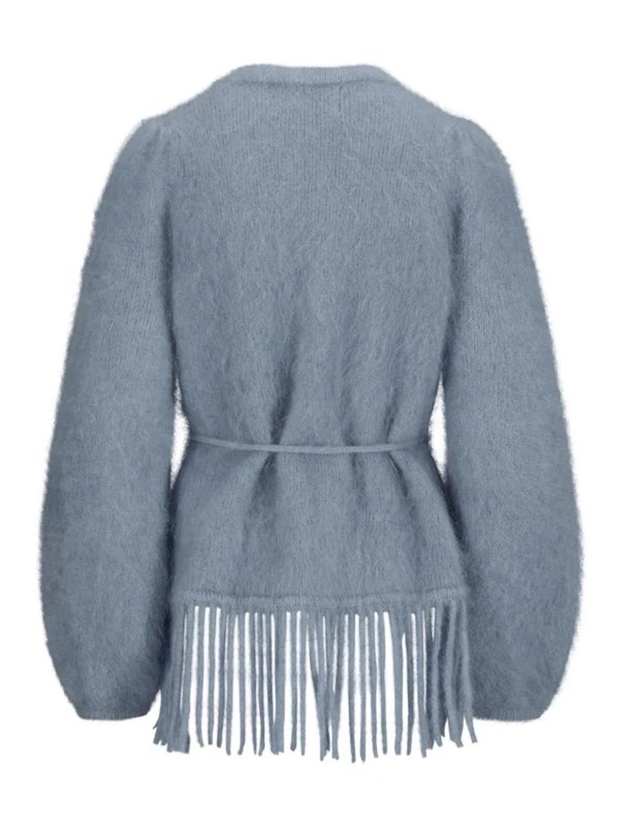 ELLA & IL FIDELE CHUNKY CARDIGAN DENIM BLUE 