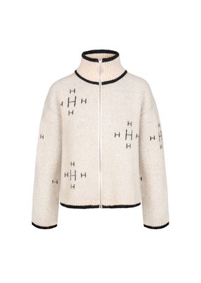 HEST Iben Zip Jacket Light Beige Melange