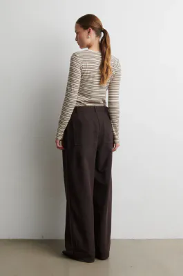 SECOND FEMALE Flyra O-Neck Tee Demitasse 