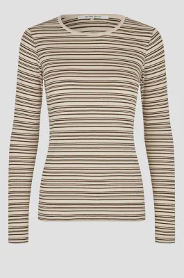 SECOND FEMALE Flyra O-Neck Tee Demitasse 