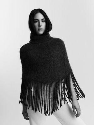ELLA & IL Nikola Chunky Poncho BLACK