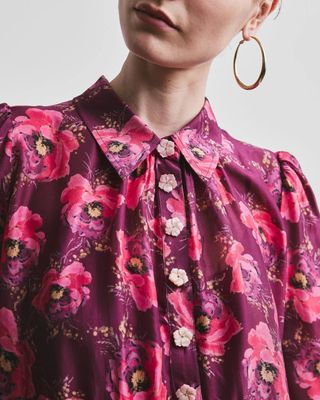 BY TIMO Striped Organza Shirt Dress Romance