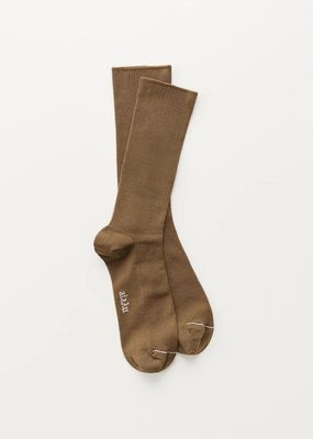AIAYU  Cotton rib socks chestnut