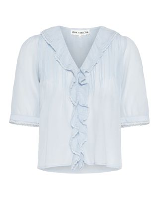 PIA TJELTA ELLIOT SHORTSLEEVE DUSTY BLUE 