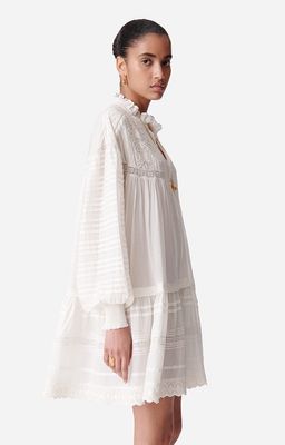 VANESSA BRUNO DIANE DRESS COTTON BLEND WHITE 