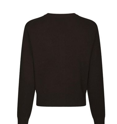 NEO NOIR Bina Wool Knit Cardigan Dark Brown 