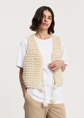 AIAYU Ravi vest – highland wool PURE ECRU
