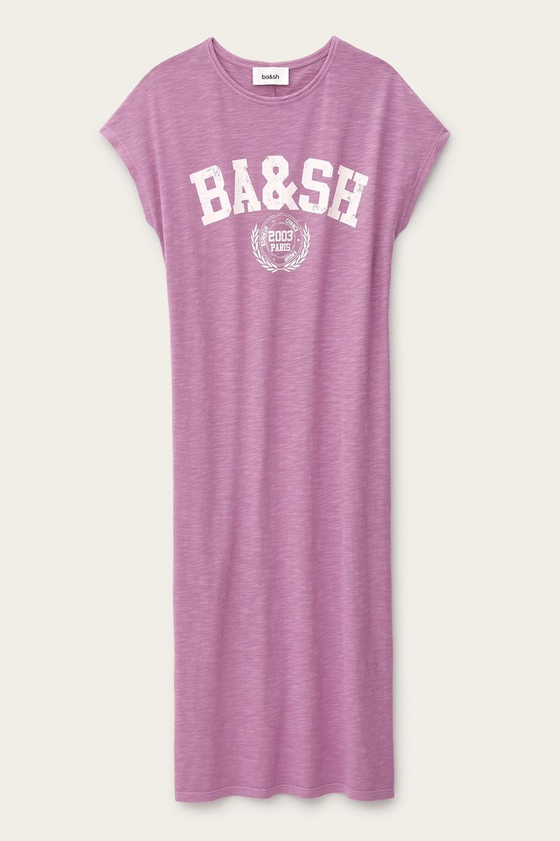 BA&SH CIVIA ROBE T SHIRT KJOLE ROSE 