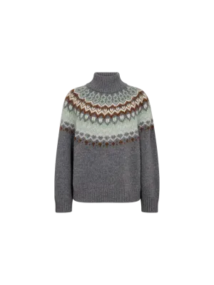 MOS MOSH MMDaya Fjord Highneck Knit Thunderstorm 