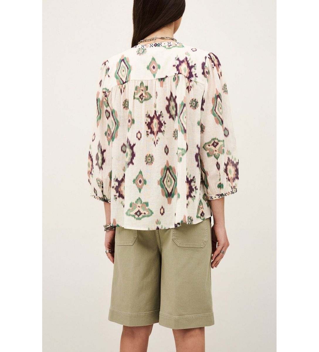 BA&SH ODELIE BEIGE BLOUSE ECRU 